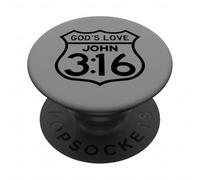 Christian John 3:16 Per Dio così amato il mondo ispirato PopSockets PopGrip Adesivo