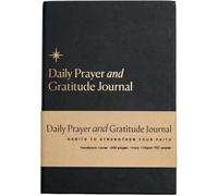 Christian Journal Co - Diario giornaliero di preghiera e gratitudine, 6 mesi, in pelle nera, per affermazioni bibliche e richieste di preghiera, libro di positività per studio e preghiera, regalo