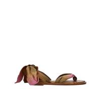 Christian Louboutin Multicolor Fabric Flip-Flop Sandals - EU41/US11