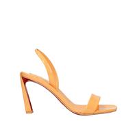 Christian Louboutin Orange Leather Stiletto Heel Sandals - EU36.5/US6.5