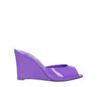 Christian Louboutin Purple Leather Wedge Sandals - EU37/US7