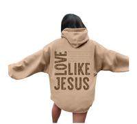 Christian Love Like Jesus Felpe con cappuccio da donna Y2K con cappuccio Pullover con cappuccio Felpe con cappuccio Religioso Vestibilità ampia Grafica Lettera Top Trendy Autunno Fede Fiducia nel
