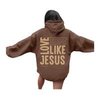 Christian Love Like Jesus Felpe con cappuccio da donna Y2K con cappuccio Pullover con cappuccio Felpe con cappuccio Religioso Vestibilità ampia Grafica Lettera Top Trendy Autunno Fede Fiducia nel