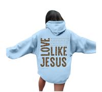 Christian Love Like Jesus Felpe con cappuccio da donna Y2K con cappuccio Pullover con cappuccio Felpe con cappuccio Religioso Vestibilità ampia Grafica Lettera Top Trendy Autunno Fede Fiducia nel