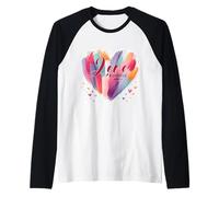 Christian Love Never Fails Bibbia Verse Heart Maglia con Maniche Raglan
