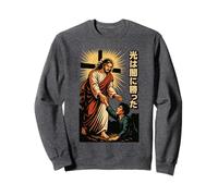 Christian Manga Anime Gesù Salva Caduto per Uomini, Donne, Adolescenti Felpa