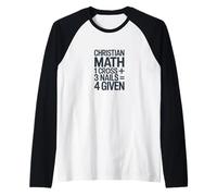 Christian Matematica Una Croce Tre Chiodi Quattro Dato Maglia con Maniche Raglan