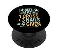 Christian Matematica Una Croce Tre Chiodi Quattro Dato PopSockets PopGrip Adesivo