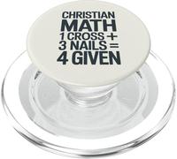 Christian Matematica Una Croce Tre Chiodi Quattro Dato PopSockets PopGrip per MagSafe
