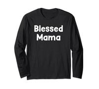 Christian Mom Faith Phrase Grace Strength Inspired Design Maglia a Manica