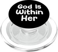Christian Mom Faith Phrase Grace Strength Inspired Design PopSockets PopGrip per MagSafe