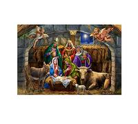 Christian Natività Scena Poster Tela Stampe Gesù Nascita Parete Arte Pittura Immagini Natale Decorativo Casa Decorativa 21X30Cm Senza Telaio