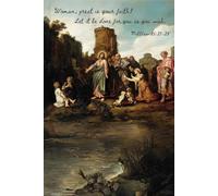 Christian Notebook: Christ and the Woman of Canaan Blank Lined Journal, 120 Pages, Ideal for Women, Men, Teens and Christian Friends