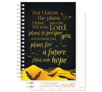 Christian Notebook, I know the plans, softback notebook A5 lined, with Jeremiah