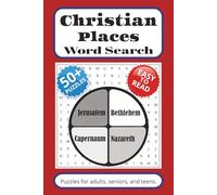 Christian Places Word Search Puzzle Book: Word Searches with Easy to Read Print about Holy Cities, Biblical Towns, Sacred Villages and More | 6x9 ... Gift for Vacations, Holidays and Free Times