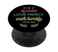 Christian Pop Socket - Do Justice, Love Mercy, Walk Humbly PopSockets PopGrip Adesivo