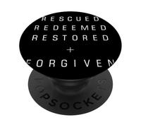 Christian Pop Socket - Rescued, Redeemed, Restored, Forgiven PopSockets PopGrip Adesivo