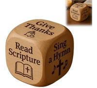Christian Prayer Dice, Enhance Your Spiritual Journey with Our Christian Prayer Dice, Inspirational Beautifully Crafted Wooden Dices, Encouragement Gift for Family, Church(1PC)