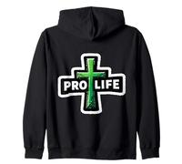 Christian PRO Life Cross Attivista Credente Gesù Cristo Dio Felpa con Cappuccio