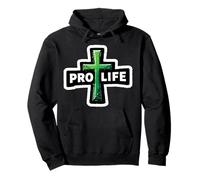 Christian PRO Life Cross Attivista Credente Gesù Cristo Dio Felpa con Cappuccio