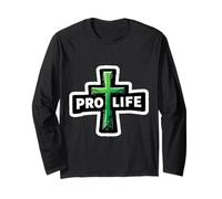 Christian PRO Life Cross Attivista Credente Gesù Cristo Dio Maglia a Manica