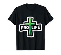 Christian PRO Life Cross Attivista Credente Gesù Cristo Dio Maglietta