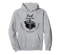 Christian Pullover Hoodie - Serenity, Courage & Wisdom Felpa con Cappuccio