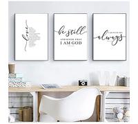 Christian Quote Poster e Stampe Nero Bianco Immagini Murali Cristo Wall Art Canvas Painting Home Decor 30x40cmx3pcs Senza Cornice