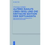 Christian Schäf Alfred Rahlfs (1865-1935) und die kritische E (Copertina rigida)