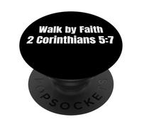 Christian Short Bible Verse Faith Design Minimal Scripture PopSockets PopGrip Adesivo