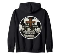 Christian Soccer Bibbia Versetto Citazione Filippesi 4:13 Calcio Felpa con Cappuccio