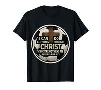 Christian Soccer Bibbia Versetto Citazione Filippesi 4:13 Calcio Maglietta