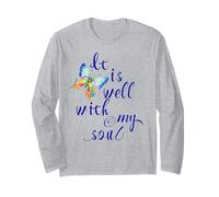 Christian Springtime Farfalla Carino È Bene con La Mia Anima Maglia a Manica