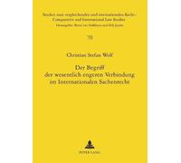 Christian Stefa Der Begriff der wesentlich engeren Verbindung im Int (Tascabile)