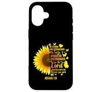 Christian Sunflower Joshua 1:9 Versetto biblico, Girls Pretty Custodia per iPhone 16