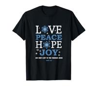 Christian T-Shirt - Love Peace Hope Joy Maglietta