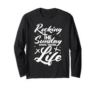 Christian Teacher Rocking Sunday School Life Sunday Teacher Maglia a Manica