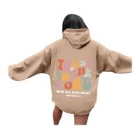 Christian Trust In The Lord Felpe con cappuccio oversize per le donne 2026 Casual Jesus Graphic Pullover Felpe Religioso Alla Moda con Disegni Lettera Felpa con cappuccio Divertente I Love Jesus