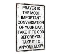 Christian Wall Art - Metal Religious Scripture Decor, Inspirational Hanging Ornament Rust Resistant Finish for Long Lasting Display Home Church Office Farmhouse Living Room Bedroom Kitchen Bathroom