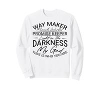 Christian Way Maker Miracle Worker Luce nell'oscurità Felpa