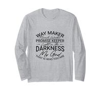 Christian Way Maker Miracle Worker Luce nell'oscurità Maglia a Manica