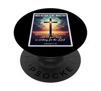 Christian Web Design è il mio progettista del ministero sviluppatore Gesù PopSockets PopGrip Adesivo