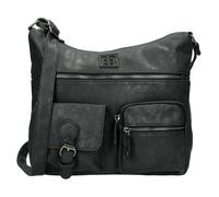 Christian Wippermann Borsa a tracolla da donna XL, grande, resistente, impermeabile, effetto pelle PU, molti scomparti e due - 30 x 26 x 12 cm, tracolla 155 cm, borsa da donna, Nero , 30 x 26 x 12 cm
