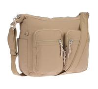 Christian Wippermann Grande borsa a tracolla da donna in nylon, cachi, 30 x 26 x 12 cm
