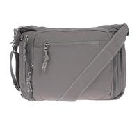 Christian Wippermann Grande borsa a tracolla da donna in nylon, grigio., 30 x 26 x 12 cm, Tracolla