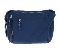 Christian Wippermann Grande borsa a tracolla in nylon da donna, 30 x 26 x 12 cm, tracolla regolabile, molti scomparti, sportiva ed elegante, leggera da donna, per uso quotidiano, lavoro, viaggio, Blu