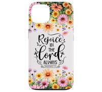 Christian Women Bible Psalm Faith Rejoice In the Lord 4:4 Custodia per iPhone 13