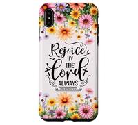 Christian Women Bible Psalm Faith Rejoice In the Lord 4:4 Custodia per iPhone XS Max