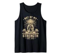 Christian Workout Not By My Strength But His Men's Gym Canotta