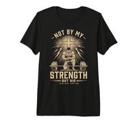 Christian Workout Not By My Strength But His Men's Gym Maglietta Premium